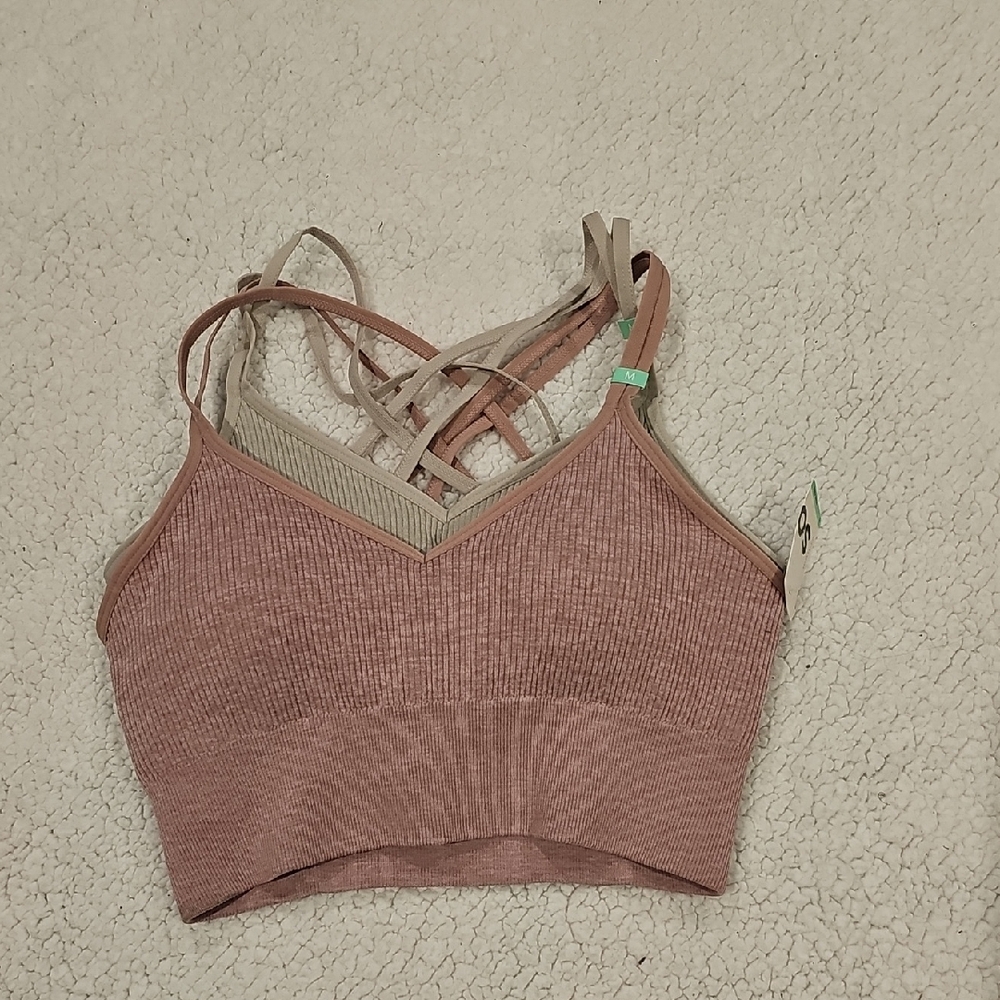 SO Wireless BRAS 1 Rose Pink 1 Cream Size M NWT